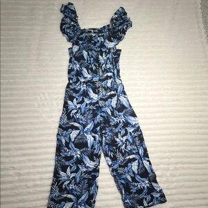 Tommy Bahama Blue and White Tropical Jumpsuit
